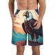 thumbnail image 1 of Balery Cartoon Iceberg Bald Eagle Traje de Baño Estilo Hawaiano para Hombre, Shorts de Secado Rápido con Bolsillos-3X-Large, 1 of 6