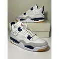 thumbnail image 1 of Ni - ke Ni - ke SB x Air Jordan 4 Retro White Navy Gum DR5415-100 Mens Size 9 DS, 1 of 5