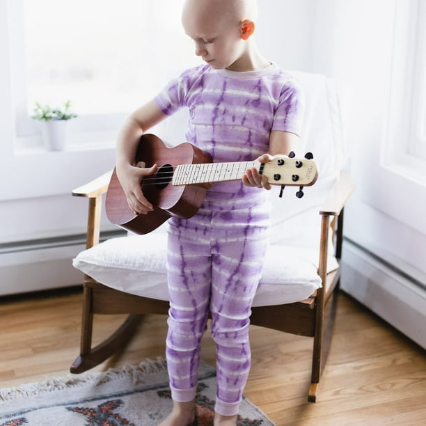 Burt s Bees Baby Baby Girl s Pajamas Tee and Pant 2 Piece Pj Set 100 Organic Cotton Farm Tie Dye Lilac 12 Months Walmart