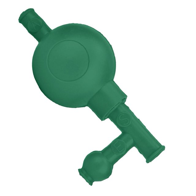 Herwey Lab Rubber Suction Bulb Safe Pressure Quantitative Pipette Filler with 3 Valves