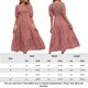 thumbnail image 2 of Vestido Plisado De Mujer Vestido plisado de mujer con mangas abullonadas, vestido de fiesta informal con columpio grande (ladrillo-rojo L) Kuymtek para Mujer Púrpura T S, 2 of 6