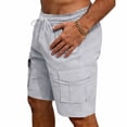 thumbnail image 5 of zbxnLI Big and Tall Shorts for Men Outdoor Athletic Hiking Cargo Comfy Drawstring Elastic Waist Short Pants S-4XL, 5 of 7