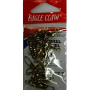 Eagle Claw Barrel Swivel with Safety Snap, Brass, Size 7