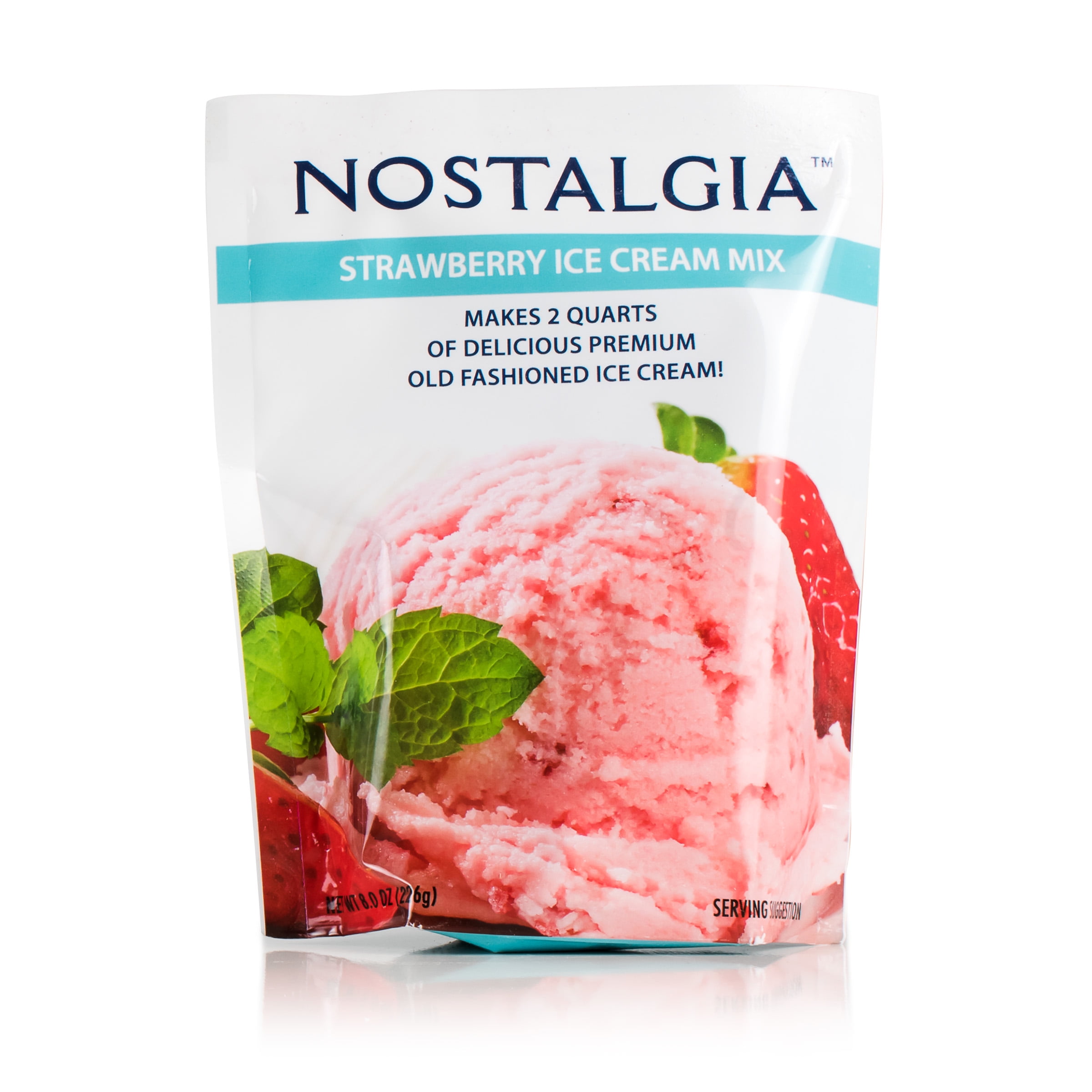 Nostalgia Premium Strawberry Ice Cream Mix, 8 oz