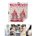 thumbnail image 4 of Valentine's Day Cloth Napkins Set of 8 Reusable Dinner Napkins, Pink Gnomes Love Roses Romantic Beige Cocktail Napkin Washable Table Napkins for Wedding/Holiday Party/Baby Shower 20"x20", 4 of 7
