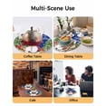 thumbnail image 2 of 13 Inch Round Placemats Set of 4, Christmas Snowman Non Slip Heat Insulation PP Table Mats, Blue Xmas Tree Elk Gifts Snowflake Washable Place Mats for Kitchen Dining Party Table Decor, 2 of 7
