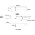thumbnail image 5 of Ekena Millwork 3"W x 12"D x 2"H Heaton Hidden Support Steel Bracket w/ 8" Support Depth, Antiqued Brass, 5 of 11