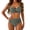Army Green, variant on Sporty Two Piece Swimsuits for Women Women's High Waisted Bikini Set Strap Push up Bra Top and Ruched Bottoms for Summer Beach Activities Green XL