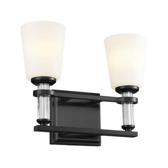 2 Light Bath Bracket in Traditional Style-11.5 inches Tall and 14.25 inches Wide-Black Finish Bailey Street Home 147-Bel-4965550