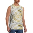thumbnail image 2 of Kdxio White Rose for Men's Muscle T-shirt,Sleeveless for Workout Running Athletic Gym Lounge Casual, 2 of 7