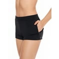 thumbnail image 3 of Avia Women's and Women's Plus Size Rich Black Swim Short Swimsuit Bottom, 3 of 4