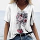 thumbnail image 1 of Camiseta Vintage con estampado 3D de calavera para mujer, blusas con cuello en V, Jersey informal de manga corta, Tops de gran tamaño, ropa Harajuku, camisetas de verano, 1 of 4
