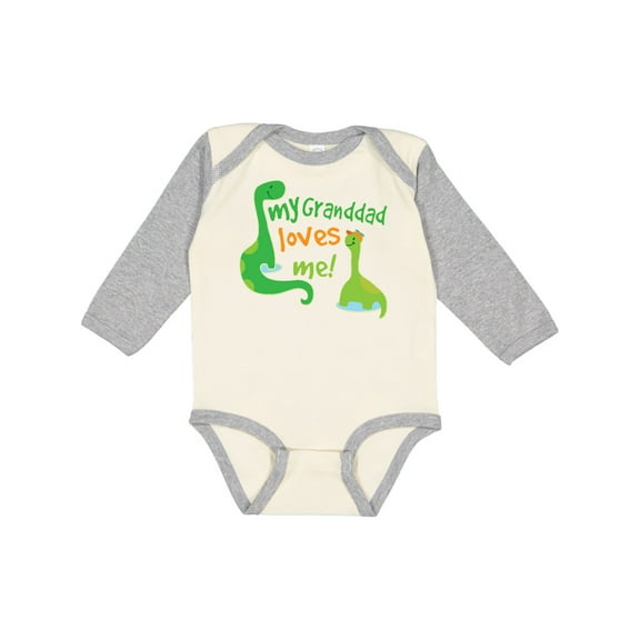 Inktastic My Granddad Loves Me Baby Boys Long Sleeve Baby Bodysuit