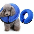 thumbnail image 3 of Dog Cones After Surgery, Protective Inflatable Dog Collar Pet Recovery Collar Soft Pet Cone for Dogs & Cats to Prevent Pets from Touching Stitches, Wounds and Rashes, Blue, 3 of 7