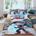 thumbnail image 2 of Ejen Ali Conjunto de sábanas temático, trío de piezas, cómodo y amigable con la piel, diseño único, regalo de decoración para el hogar para familiares, amigos y fans,173cm *218cm, 2 of 6
