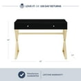 thumbnail image 5 of BELLEZE Vanity Table, Home Office Computer Desk - Ellena (Black), 5 of 7