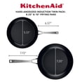 thumbnail image 2 of Juego de sartenes antiadherentes de inducción anodizadas duras KitchenAid, 2 of 9