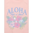 thumbnail image 2 of Wonder Nation Girls Aloha State of Mind Graphic Crew Neck Tank Top, Sizes 4-18 & Plus, 2 of 3