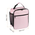 thumbnail image 2 of Unique Bargains Waterproof Lunch Bag Lunch Box with Pockets/Handle for Picnic, Pink, 2 of 8