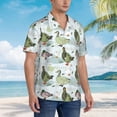 thumbnail image 3 of Sikiie Mallard Ducks Wild Birds Print Men's Hawaiian Shirt, Summer Beach Button Pocket Short Sleeve T-Shirt,XX-Large, 3 of 7