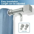 thumbnail image 2 of Urbanest 1" Wright Adjustable Curtain Rod, 28"-48", Pewter, 2 of 6