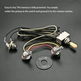 thumbnail image 4 of Yuarrent Kit de arnés de cableado de guitarra eléctrica con interruptor, herramientas de reparación de palanca, accesorios de plata, Accesorios para instrumentos musicales, 4 of 6