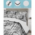 thumbnail image 3 of Twin XL Quilt Bedding Set, Blue Grey Geometric Reversible Summer Quilt 3 Pieces, Shabby Vintage Abstract Art Lightweight Bedspreads Coverlets with 2 Pillow Shams for All Seasons, 3 of 5
