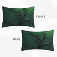 thumbnail image 2 of Sikiie Green Night Sky Moon Branches Print Plush Pillow Cover, Wrinkle-proof and Stain-resistant Pillow Protector without Pillow Core, Home Decoration-20"x30", 2 of 6
