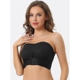 thumbnail image 4 of Unique Bargains Women's Wirefree Bras Strapless Breathable Push-up Bralette XL Black, 4 of 6