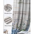 thumbnail image 3 of Eucalyptus Flowers Kitchen Curtains Blue Floral Green Vintage Wood Grain Cafe Short Curtains for Bathroom Blackout Window Curtain Small Window Treatment Drapes for Bedroom Living Room 52"x45"x2, 3 of 9