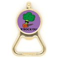 thumbnail image 1 of Broccoli Music Guitar Performance Beer Bottle Cap Opener Stainless Steel Key Chain, 1 of 3