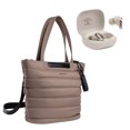 thumbnail image 1 of Combo bolso tote para laptop 13in COOL CAPITAL color café y Cherry audífonos TWS STF color arena, 1 of 5