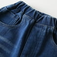 thumbnail image 5 of CYRBOKO Jeans for Boys, Elastic Waist Loose Ripped Cotton Denim Pants Dark Blue Size 7/8 T, 5 of 9