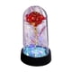 thumbnail image 2 of Ramo de regalo de la Rosa Eterna | Rosa Real Preservada Esperanza de Vida 3-5 Años | Cúpula de cristal iluminada por LED | Base de madera | Recuerdo floral romántico para mujeres | 15x8,5 cm | Pieza, 2 of 6