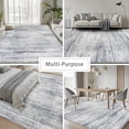 thumbnail image 5 of Washable Rugs 8x10 Area Rugs for Living Room,Modern Abstract Rugs for Bedroom,Large Carpets,Ultra Soft Faux Wool Retro Dining Room Rug,Non Slip&Non-Shedding Low Pile Print Rug- Grey-cream, 5 of 7
