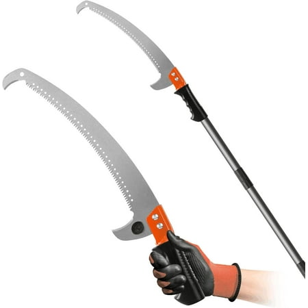 Pole Saws for Tree Trimming 10FT Lightweight Manual Stainless Steel Extension High Pole Pruning Pole Saw with Blade for Trimmer Branches Pole Cutter Pole Pruner at Forestry Yard Garden Patios