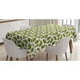 thumbnail image 1 of Autumn Tablecloth, Repetitive Oak Leaves Fall Season Simplistic Pattern Along Realistic Colors, Rectangle Satin Table Cover for Dining Room and Kitchen, 52" X 70", Fawn Green Brown, by Ambesonne, 1 of 2