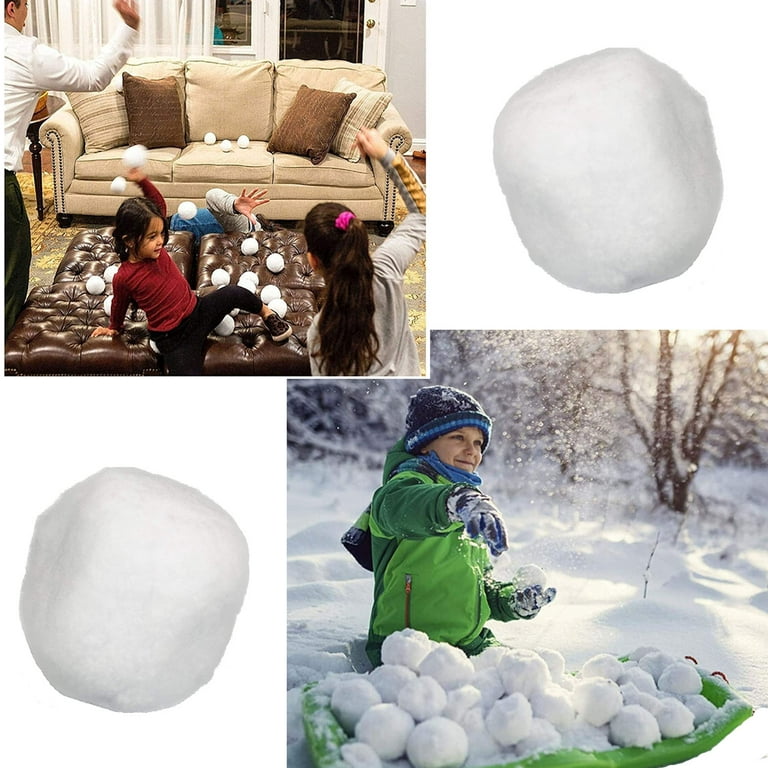 NimJoy 20 Pack 3 inch White Plush Indoor Snowballs W/30 PC