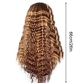 thumbnail image 3 of Fiudx Liquidación De Ahorros De Verano Peluca Rizada Pequeña De Fibra Química De Moda, Peluca De Pelo Largo Y Rizado Trenzado A Mano De Color Marrón Mezclado, 26 Pulgadas, 3 of 6