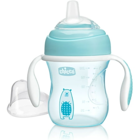Chicco Soft Silicone Spout Transition Sippy Cup 7oz 4m+ Blue