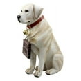 thumbnail image 3 of Lifelike Yellow Labrador Retriever Dog With Welcome Jingle Collar Sign Statue, 3 of 5