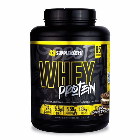 43 Whey Protein 3 kg Cookies and Cream 43 Supplements negro