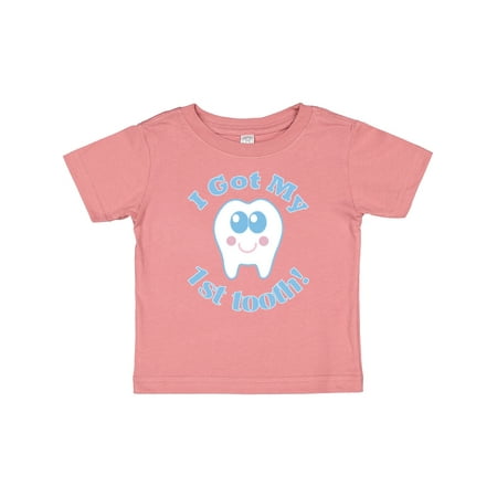 

Inktastic I Got My First Tooth Baby Boy Boys or Girls Baby T-Shirt