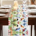 thumbnail image 3 of Spring Floral 90 Inch Table Runner, Pastoral Butterfly Birds Elegant Farmhouse Dresser Scarf Cotton & Linen Tablerunner for Dining/Kitchen Island/Holiday Party Décor 13" x 90", 3 of 9