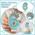 thumbnail image 2 of 1PC Royal Princess Birthday Candle - Fashionable Cartoon Creative Design, Glittery Crown Accent, Number Candle for Birthday Party, Cupcake Decoration -, Adults, Party Event, Celebration, 2 of 6