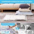 thumbnail image 4 of 20 Piezas Bolsas de Vac&iacute;o con 1 Bomba Electrica,Bolsas de Almacenamiento de Vac&iacute;o,Bolsas al Vacio Reutilizables,compresi&oacute;n al vac&iacute;o con Bomba El&eacute;, 4 of 7