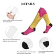 thumbnail image 5 of Lsque Red Ice Cream Pattern Sport Compression Socks for Men & Women 15-20 mmHg Knee High Nurse Pregnant Running Medical and Travel Athletic, 5 of 6