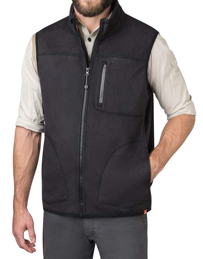 American Outdoorsman Water Repellent Bonded Fleece Full Zip Vests for Men 