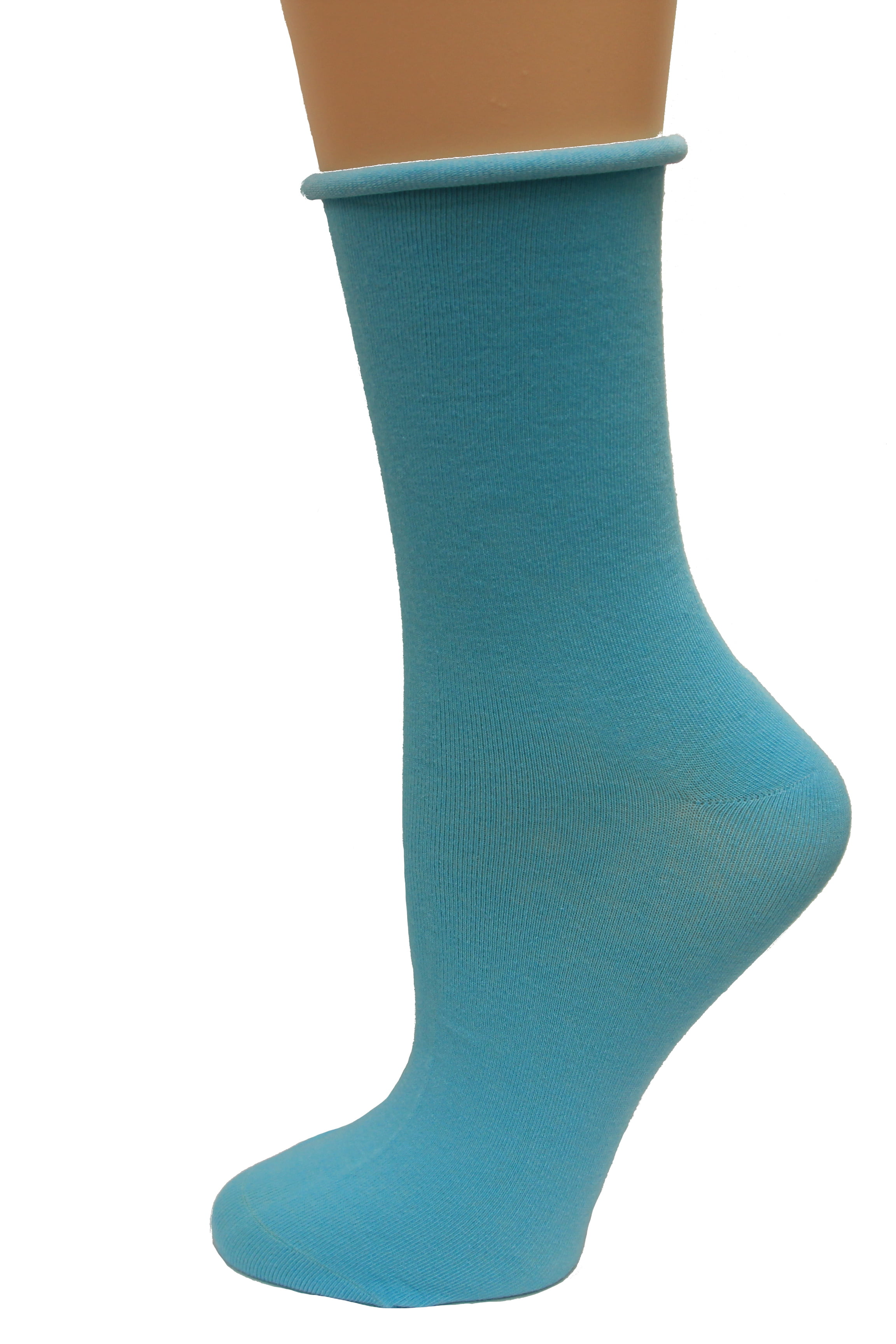 K.Bell Soft Baby Blue Cotton Blend Sport Ladies Socks Footie New