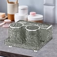 thumbnail image 6 of deevoka Toothbrush Cup Holder Set Bathroom Countertop Organizer Modern Bathroom Cups Grey, 6 of 9
